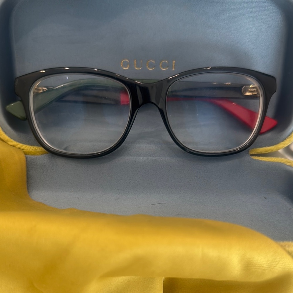 Gucci Black  Green and Red Eyeglasses